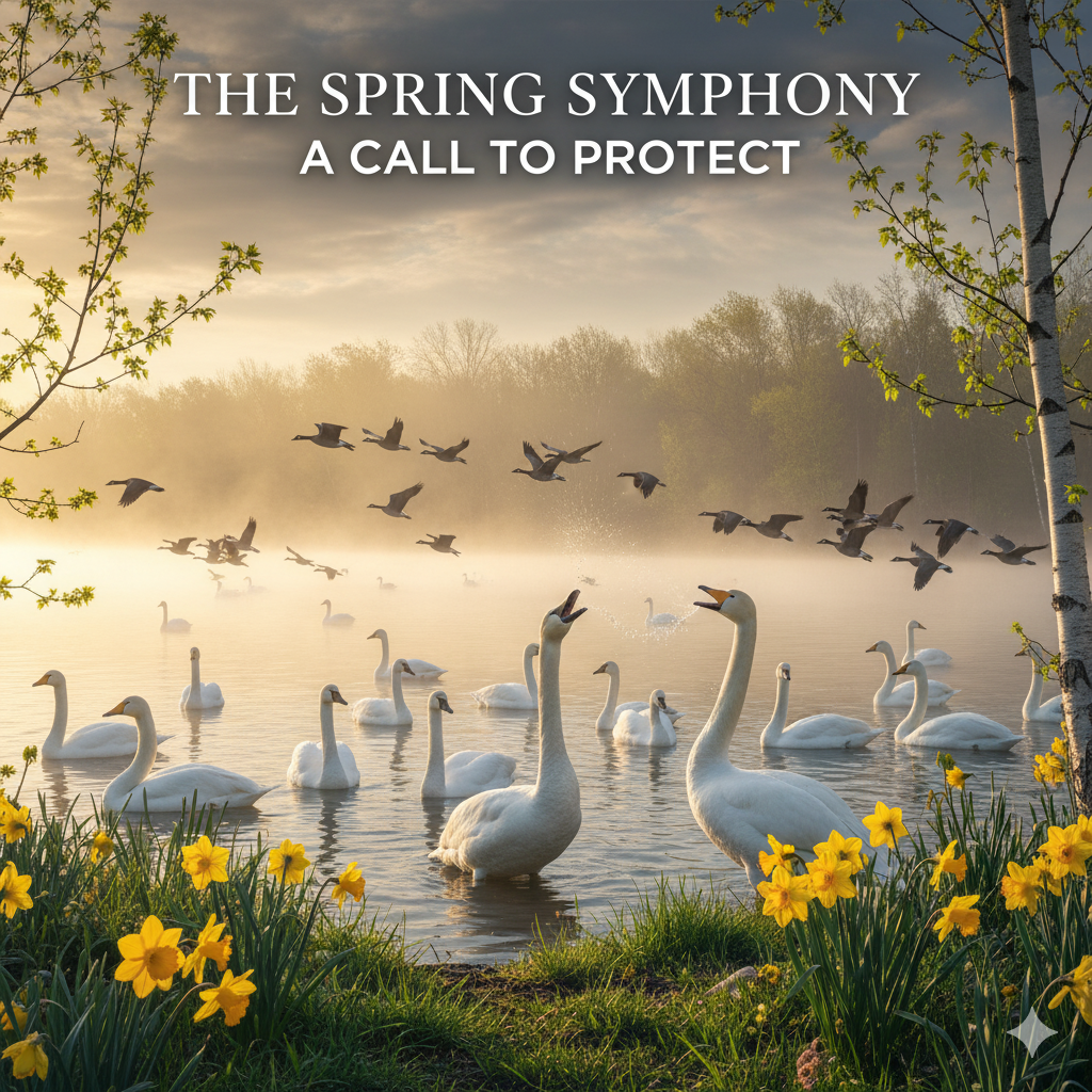 honk honk springs symphony geese swans return